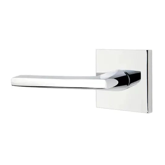 polished chrome door lever