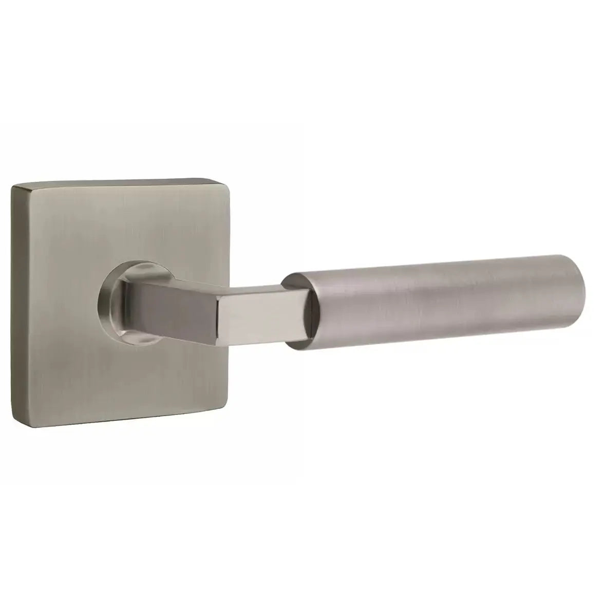 Emtek Smooth Lever with L-Square Stem and Square Rose by Emtek