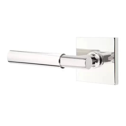 polished chrome door lever