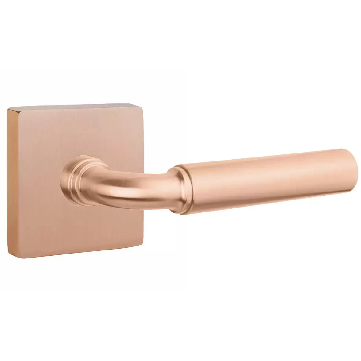 Emtek Smooth Lever with R-Bar Stem and Square Rose by Emtek