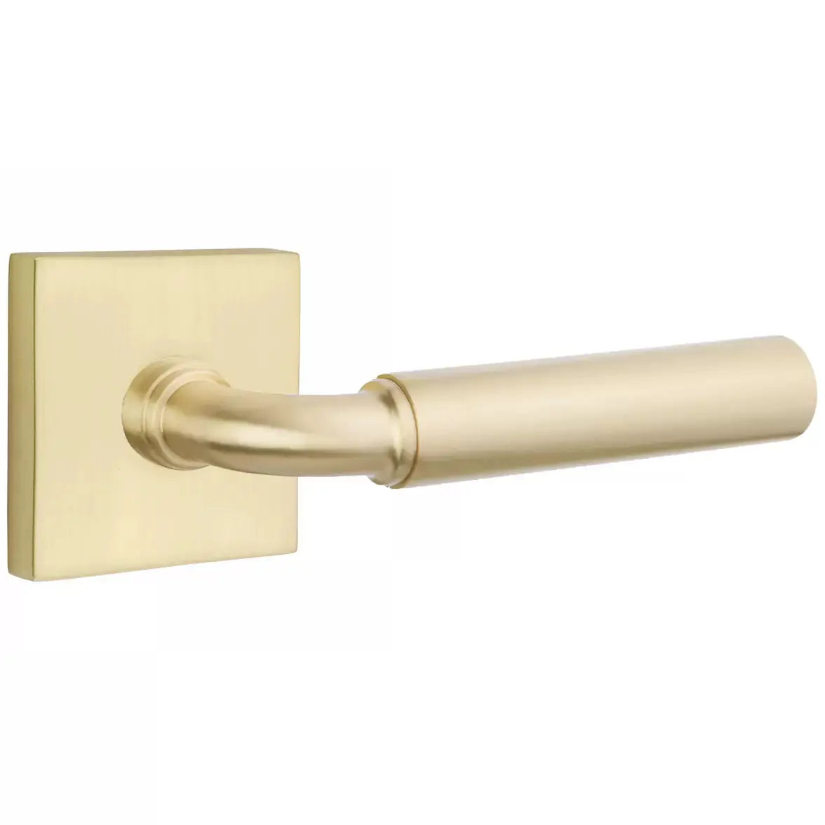 Emtek Smooth Lever with R-Bar Stem and Square Rose by Emtek