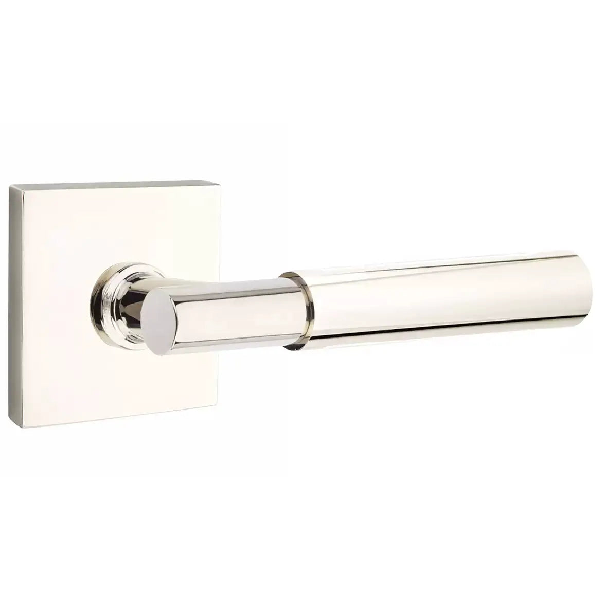 Emtek Smooth Lever with T-Bar Stem and Square Rose by Emtek
