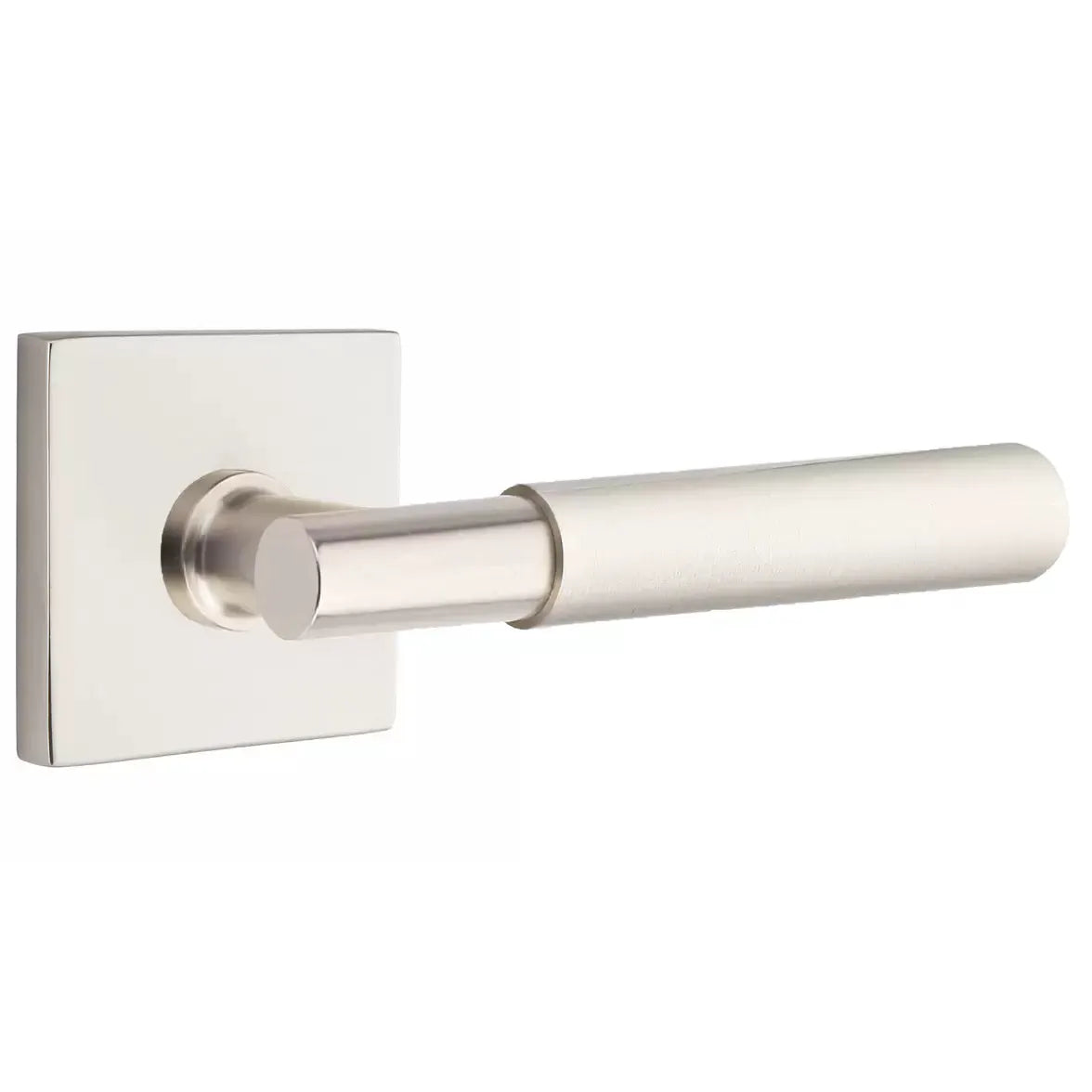 Emtek Smooth Lever with T-Bar Stem and Square Rose by Emtek