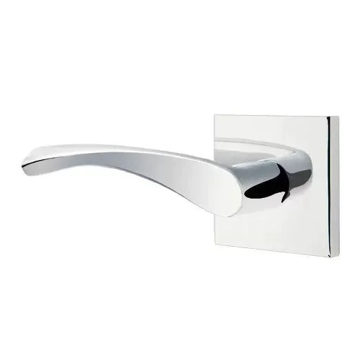 polished chrome door lever