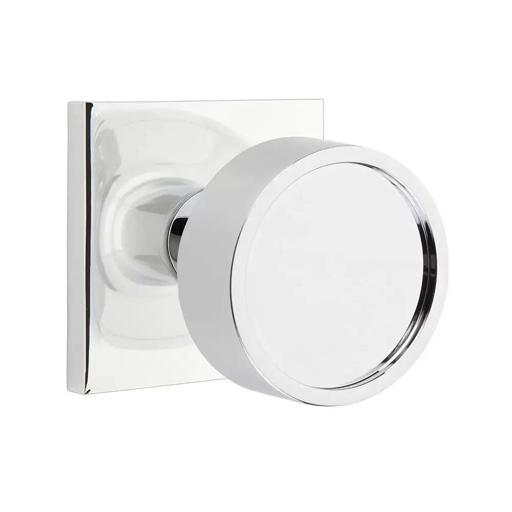 polished chrome door knob