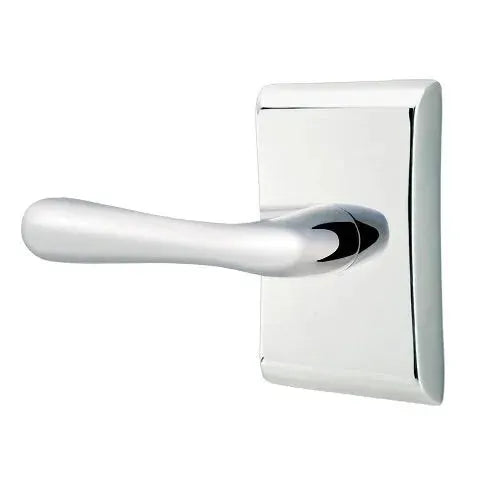 polished chrome door lever