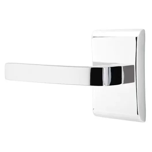 polished chrome door lever