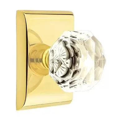 Emtek Diamond Door Knob with Neos Rose by Emtek