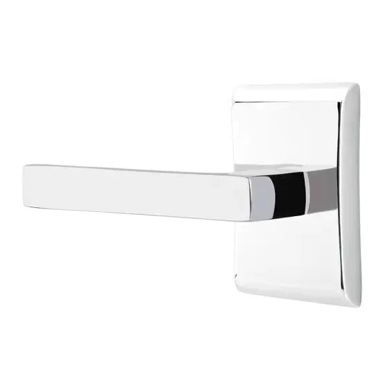 polished chrome door lever
