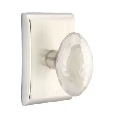 Emtek Hammered Egg Door Knob with Neos Rose by Emtek