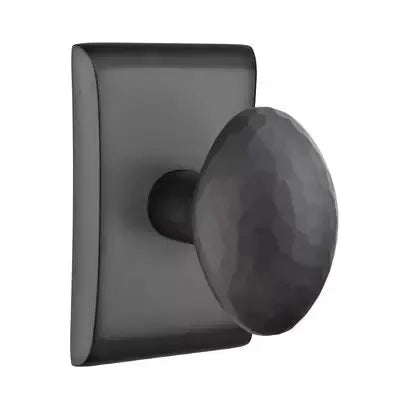 Emtek Hammered Egg Door Knob with Neos Rose by Emtek