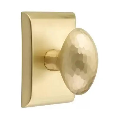 Emtek Hammered Egg Door Knob with Neos Rose by Emtek