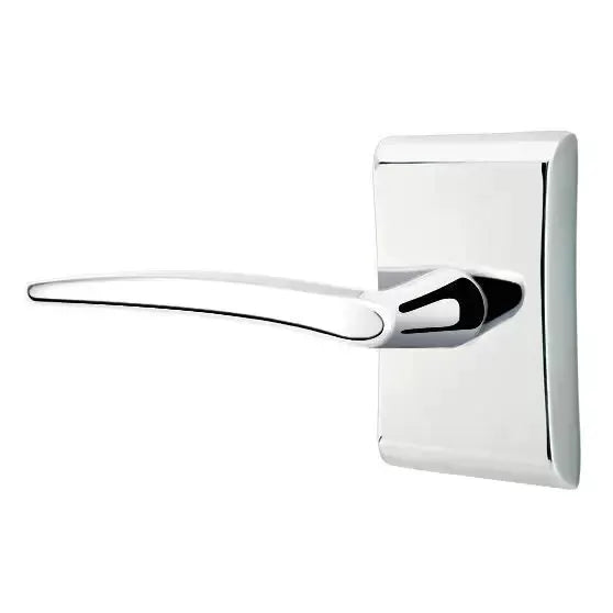 polished chrome door lever