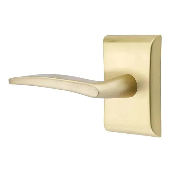 Emtek Poseidon Door Lever with Neos Rose by Emtek