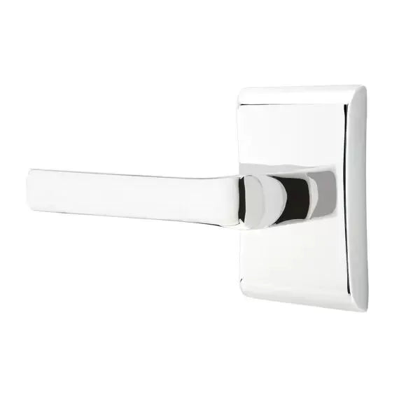 polished chrome door lever