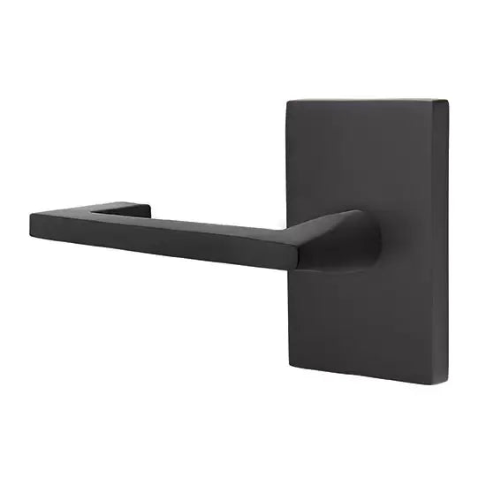 Emtek Argos Door Lever with Modern Rectangular Rose by Emtek