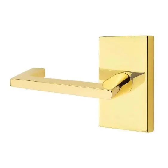 Emtek Argos Door Lever with Modern Rectangular Rose by Emtek