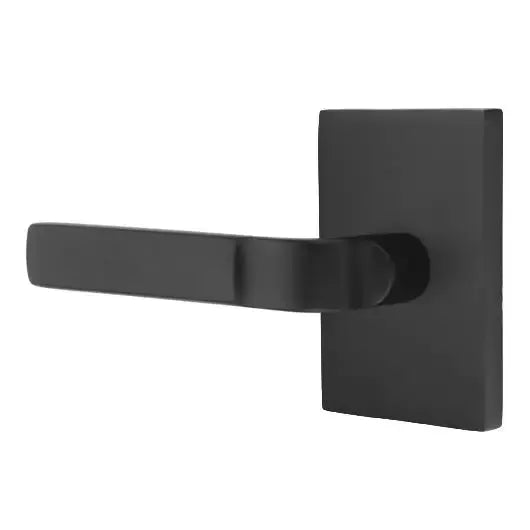 Emtek Aston Lever with Modern Rectangular Rose by Emtek