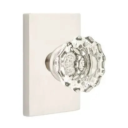 Emtek Astoria Door Knob with Modern Rectangular Rose by Emtek