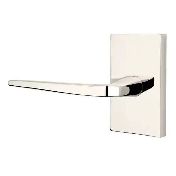 Emtek Athena Door Lever with Modern Rectangular Rose by Emtek