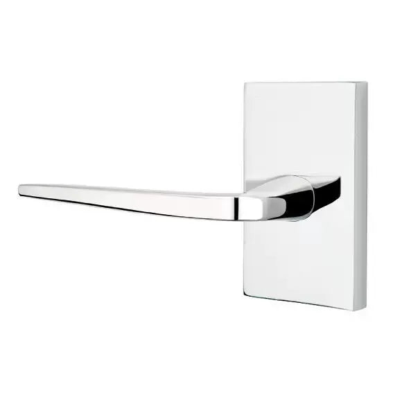 polished chrome door lever