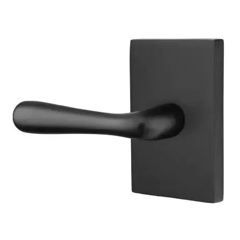Emtek Basel Door Lever with Modern Rectangular Rose by Emtek