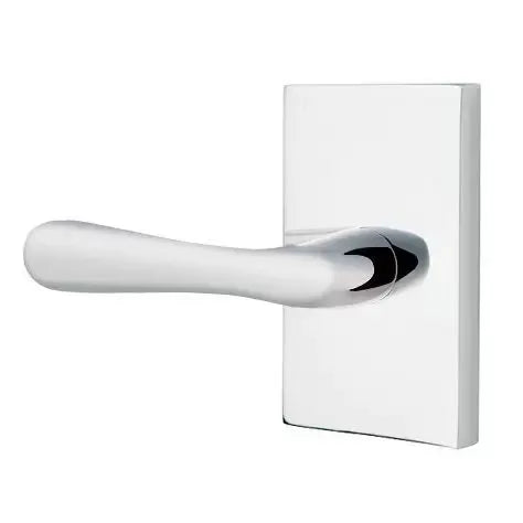 polished chrome door lever