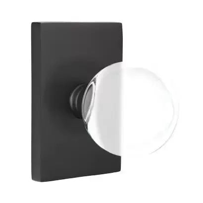 Emtek Bristol Door Knob with Modern Rectangular Rose by Emtek