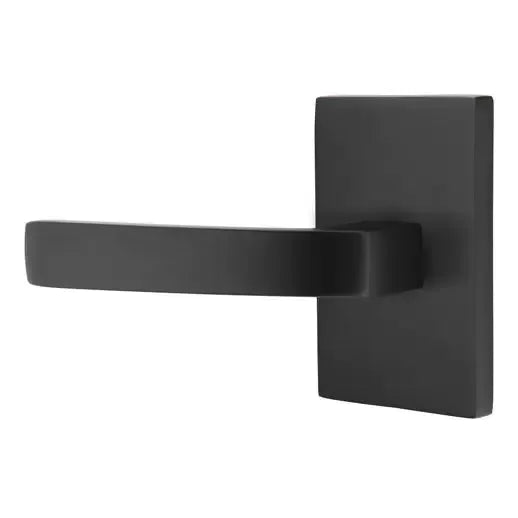 Emtek Breslin Lever with Modern Rectangular Rose by Emtek