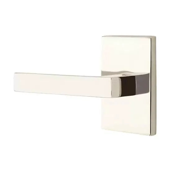 Emtek Dumont Lever with Modern Rectangular Rose by Emtek