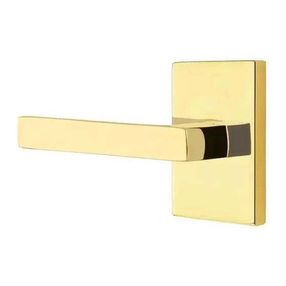 Emtek Dumont Lever with Modern Rectangular Rose by Emtek