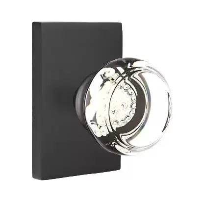 Emtek Georgetown Door Knob with Modern Rectangular Rose by Emtek