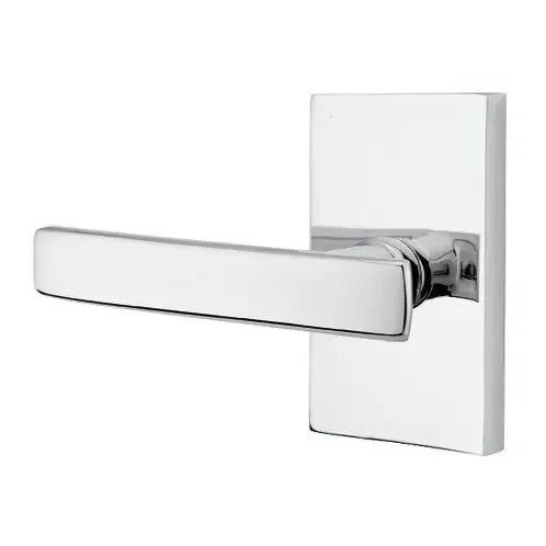 polished chrome door lever