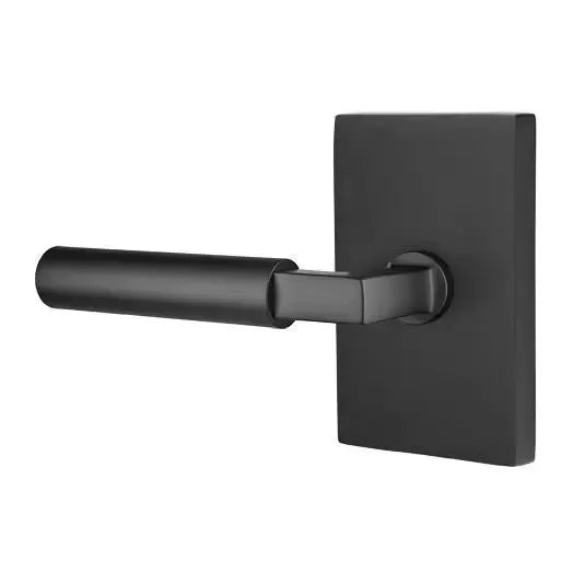 Emtek Hercules Door Lever with Modern Rectangular Rose by Emtek