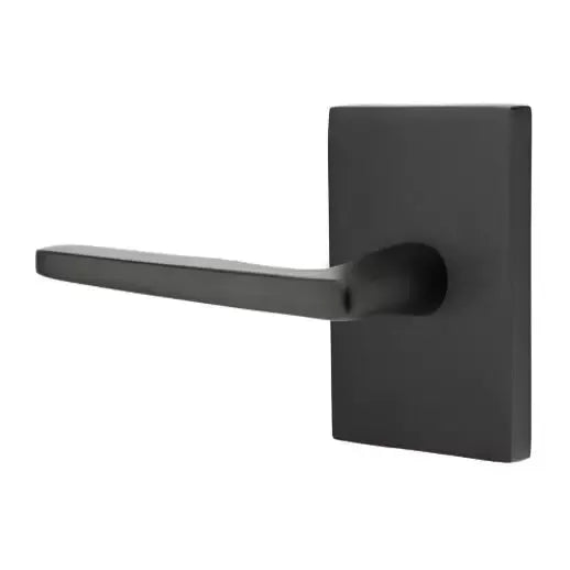 Emtek Hermes Door Lever with Modern Rectangular Rose by Emtek