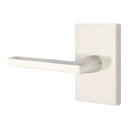Emtek Helios Door Lever with Modern Rectangular Rose by Emtek