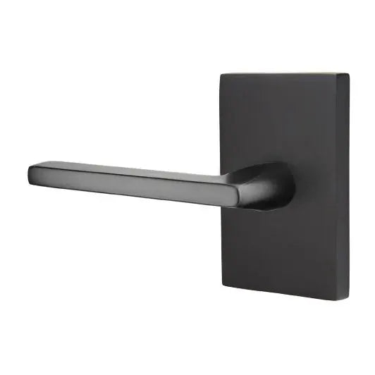 Emtek Helios Door Lever with Modern Rectangular Rose by Emtek