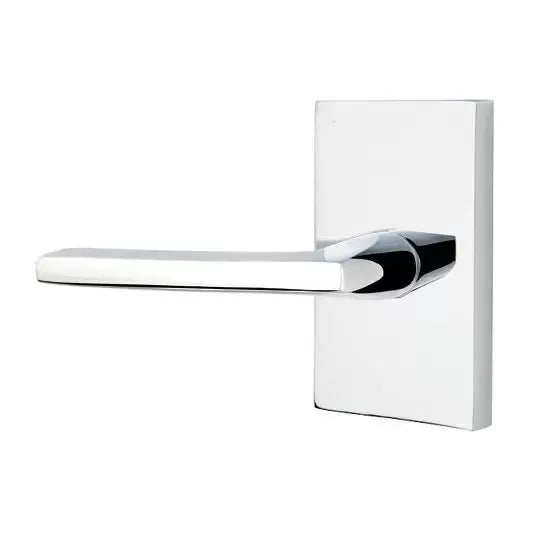 polished chrome door lever
