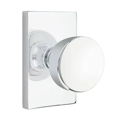 polished chrome door knob