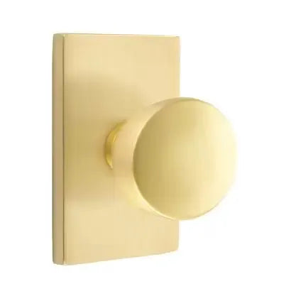 Emtek Laurent Door Knob and Modern Rectangular Rose by Emtek