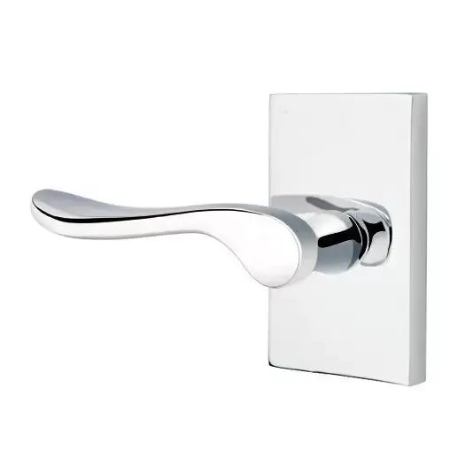 polished chrome door lever