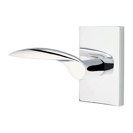 polished chrome door lever