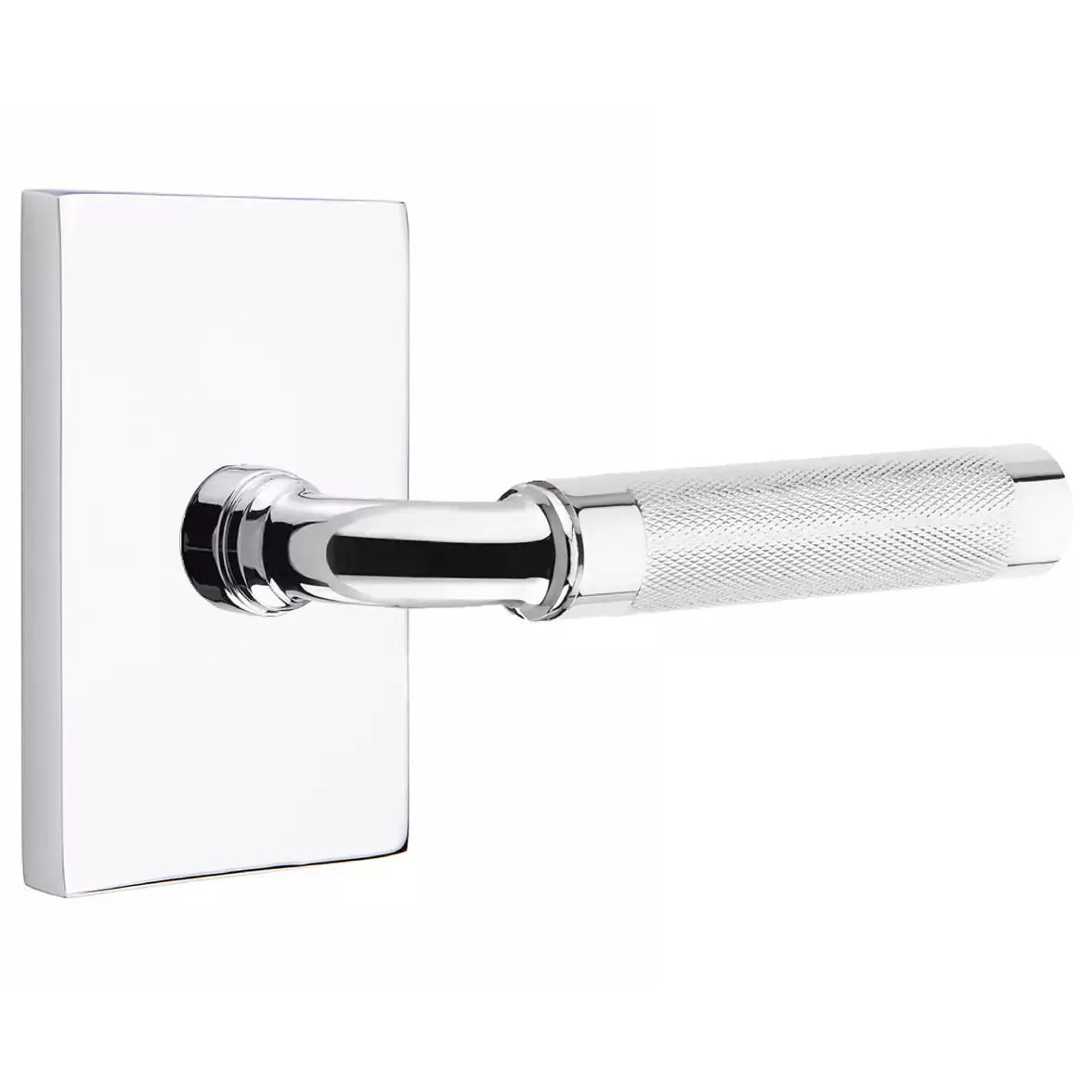 polished chrome lever