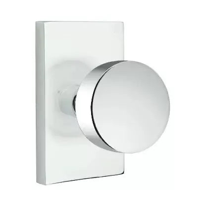 polished chrome door knob