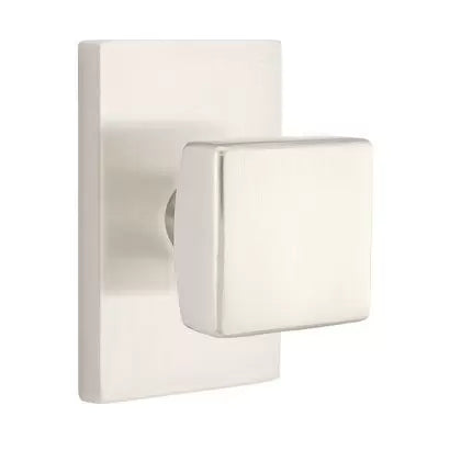 Emtek Square Door Knob with Modern Rectangular Rose