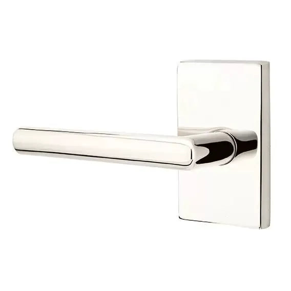 Emtek Stuttgart Door Lever with Modern Rectangular Rose by Emtek