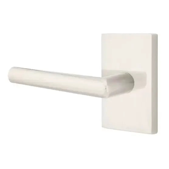 Emtek Stuttgart Door Lever with Modern Rectangular Rose by Emtek