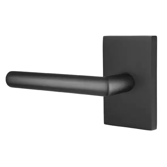 Emtek Stuttgart Door Lever with Modern Rectangular Rose by Emtek