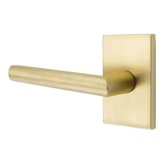 Emtek Stuttgart Door Lever with Modern Rectangular Rose by Emtek