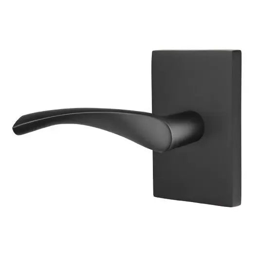 Emtek Triton Door Lever with Modern Rectangular Rose by Emtek
